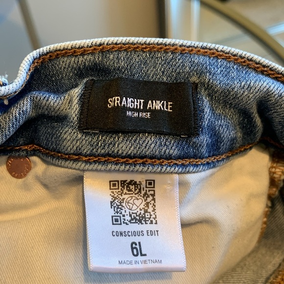 Express Straight Ankle High Rise Jeans - Picture 5 of 16